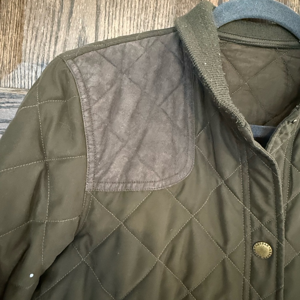 Lauren Ralph Lauren Olive Quilted Jacket - Picture 3 of 7